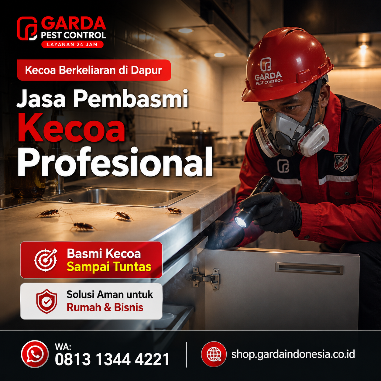 Jasa Pembasmi Kecoa untuk Apartemen dan Restoran di Jakarta